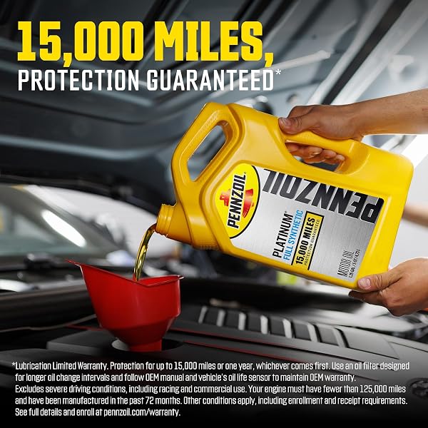 PENNZOIL PLATINUM FULL SYNTHETIC 5W-30 MOTOR OIL, 5 QUART