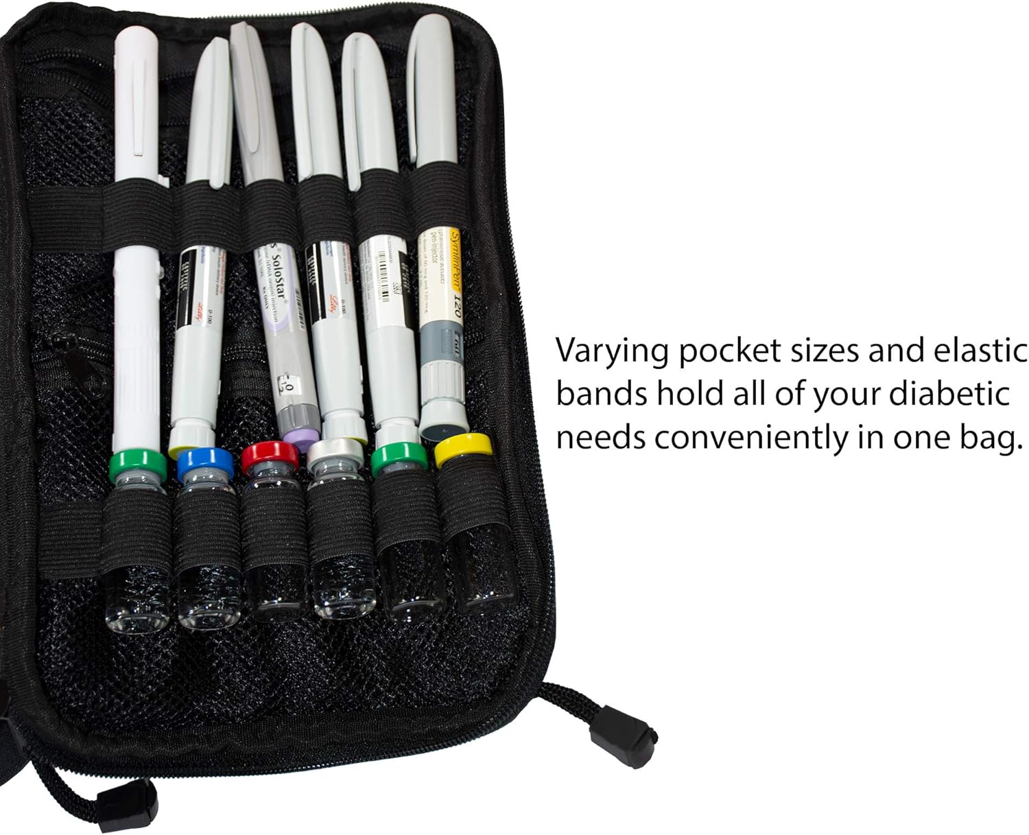 ChillMED Premier Diabetic Supply Organizer | Travel Bag with Shoulder Strap and One 24 oz Cold Pack - Up to 24 Hours of Cool Time - 11" x 9" x 3" (Grey): Health & Personal Care