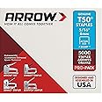 Arrow Fastener 505IP Heavy Duty T50 Staples for Upholstery, Construction, Furniture, Crafts, 3/8-Inch Crown Size, 5/16-Inch Leg Length, 5000-Pack, Made in the USA