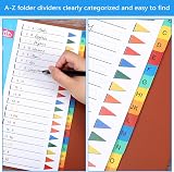 FUYOAL A4 File Dividers 3 Pack 20 Part A-Z Colour Multi Hole 11.8x9 Inches view 4
