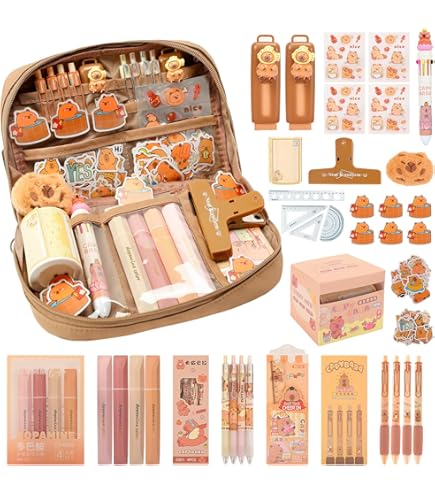 Amazon.com: GEDEUBAN Cute Capybara Pencil Case, Stationery Pouch
