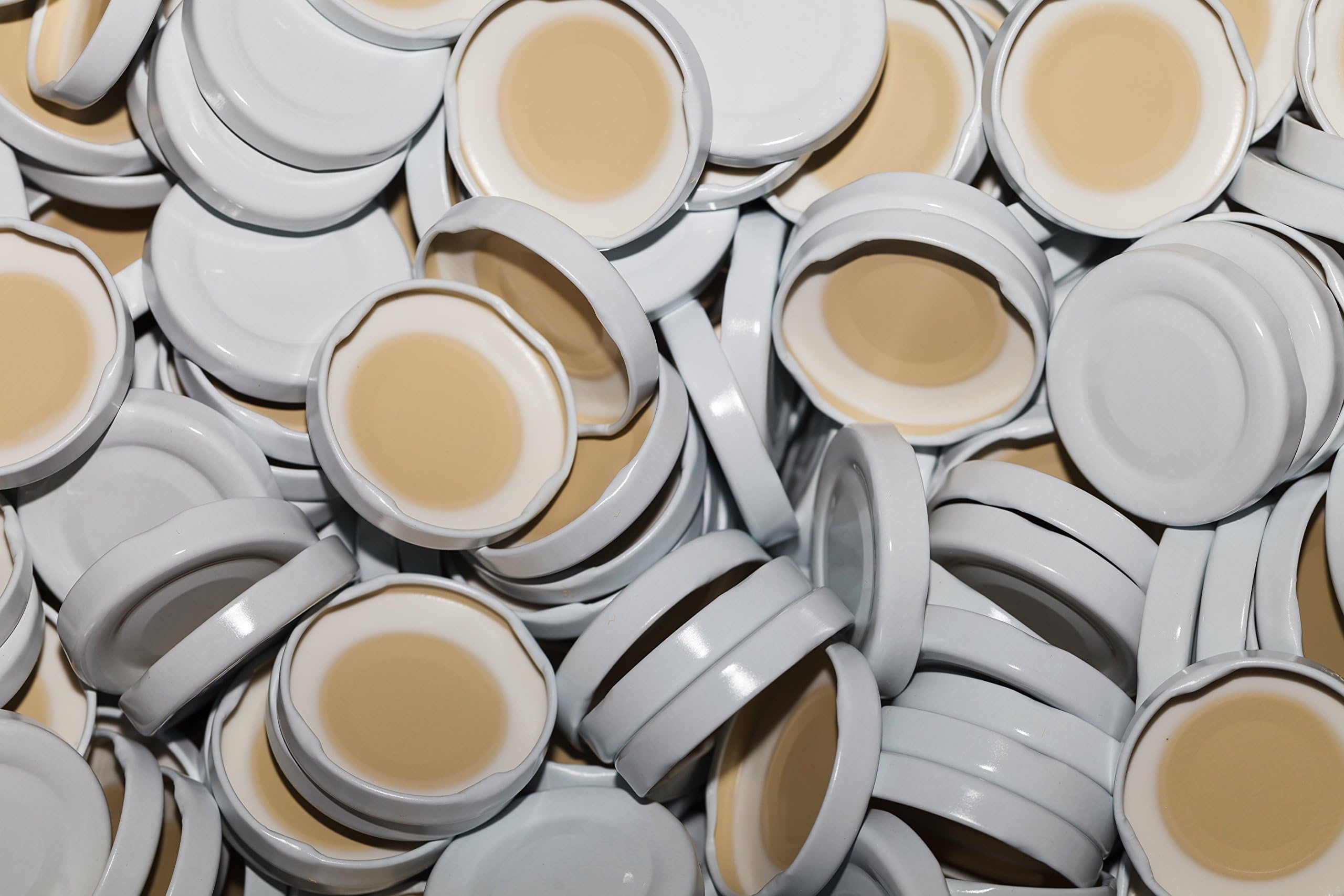 15, 25, 50 or 75 piece White Twist-Off Lids 48 mm for Storage Bottle Milk Bottle Lid cap cover (15 piece Prime)