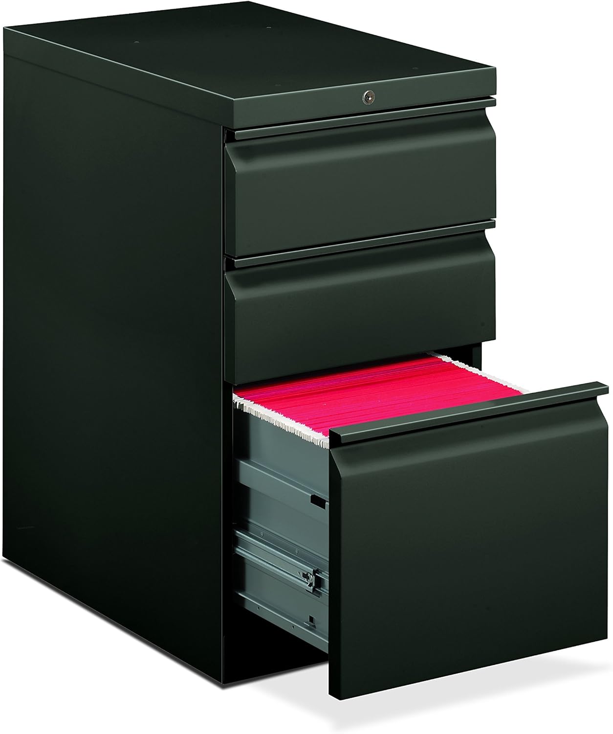 Amazon Com Hon Brigade Mobile Pedestal File Storage Pedestal With 1 File And 2 Box Drawers 22 7 8 Inch Charcoal H33723r Furniture Decor