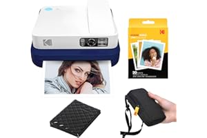 KODAK Smile Classic Digital Instant Camera with Bluetooth (Blue) Travel Kit