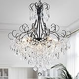 WUZUPS Crystal Chandelier 10-Light Pendant Ceiling
