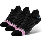 BRISIRA Coolmax Bamboo Viscose Women Compression Running Ankle Socks No Show Athletic Wicking Thick Cushioned Arch Support