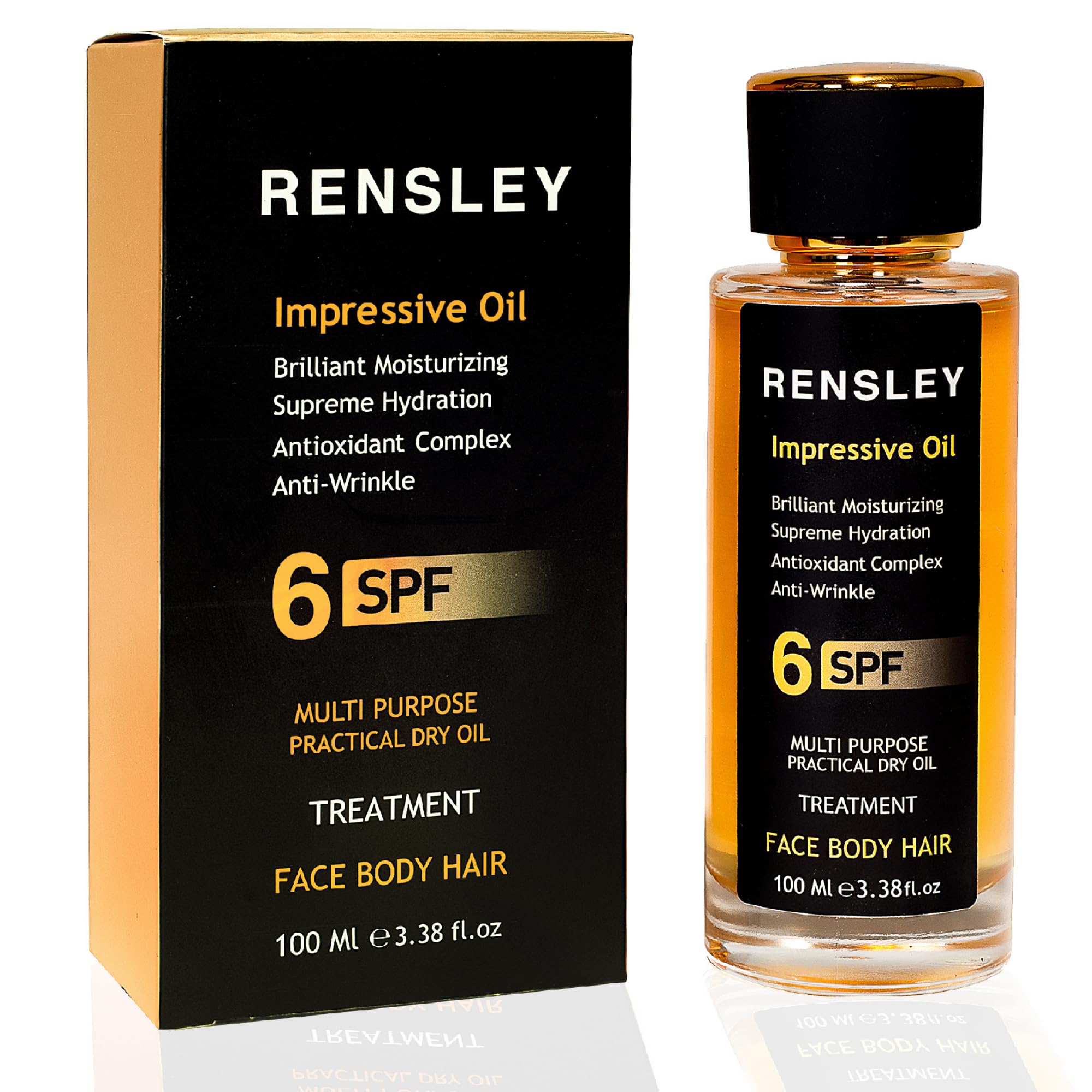RENSLEY Skin Care Oil for Body, Face and Hair - Moisturizer, Anti-Aging, Stem Cell Care, Argan Oil, Avocado, Jojoba, Coconut, Macadamia, Sweet Almond, Oil for Gua Sha 100 ml