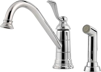 Pfister Lg344pc0 Portland 1 Handle Kitchen Faucet With Side Spray In Polished Chrome Water Efficient Model Amazon Com