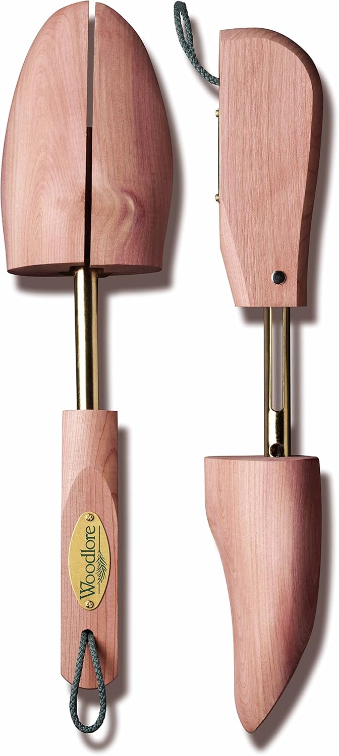 Woodlore Shoe Trees for Men 2 - Pack Of Men's Adjustable Aromatic Red Cedar Shoe Trees (for 2 pairs of shoes) - MADE IN USA: Shoes