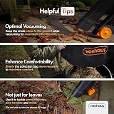 VonHaus Leaf Blower Vacuum 3000W Corded 35L Bag 10m Cable Strap view 3