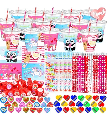 Kids Valentine's Day Bracelets & Cards - 24 Pack Classroom Exchange Set, Friendship Bracelets For Girls, Fun Valentines Gifts For School Parties - View #7