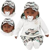 BiBi Doll 20 Inch Black Ethnic Baby Boy Doll The Magic Toy Shop Camouflage