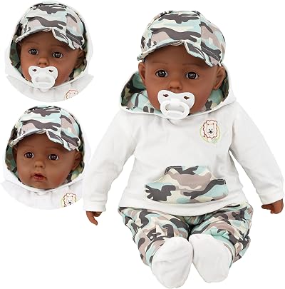 BiBi Doll 20 Inch Black Ethnic Baby Boy Doll The Magic Toy Shop Camouflage