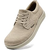 PROMOLA Wide Toe Box Shoes for Men Casual Dress Shoes Wide Width Non Slip Walking Shoes with Arch Support