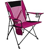 Kijaro Dual Lock Portable Camping Chairs - Enjoy the Outdoors with a Versatile Folding Chair for Sports, Lawn - Dual Lock Feature Locks Position – Hanami Pink