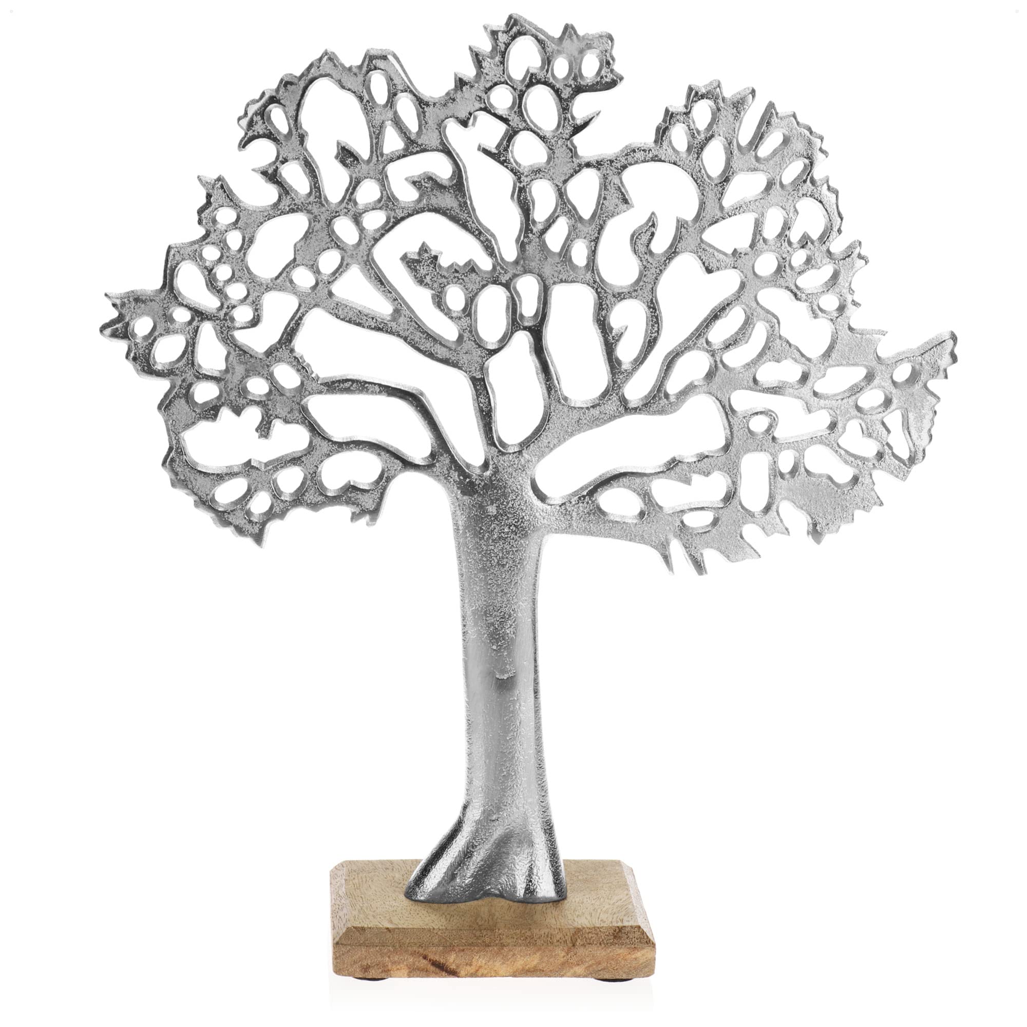 com-four XL Decorative Tree – Tree on a Metal Wooden Base for Placing – Tree of Life as a Gift (1 Piece – XL Tree)