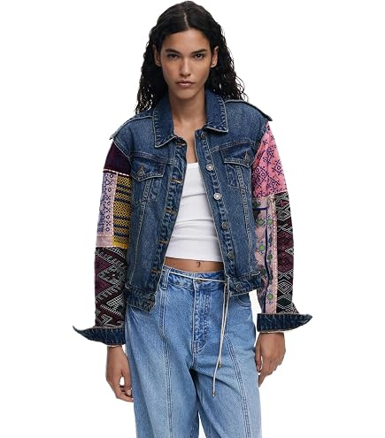 Amazon.com: Desigual Women's Black Fiorella Embroidered Floral