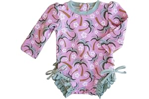 Caden Lane Long Sleeve Rash Guard, UPF 50+, Quick-Drying, Sun & Chlorine Resistant Beachwear for Infants, Toddlers and Kids