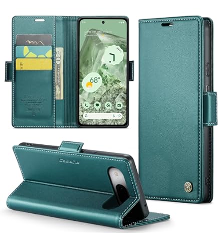 Rerzoiro For Google Pixel 8A Case, Premium PU Leather Wallet Case Flip Cover With [RFID Blocking][Card Holder][Stand Function] Shockproof Protective For Google 8A, Black