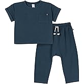 Modern Moments by Gerber Boys' Baby and Toddler Honey Comb Sweater Knit Top and Pant Set