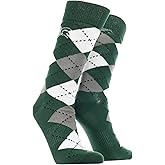 TCK MSU Michigan State Spartans Argyle Dress Socks for Men NCAA Fanwear Crew Length Gift Accessories