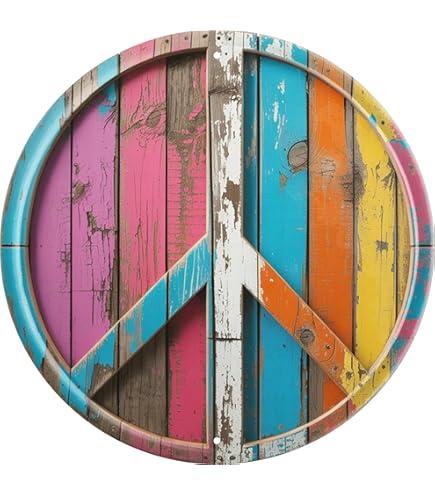Amazon.com: Metal Peace Sign Wall Decor Art - 12