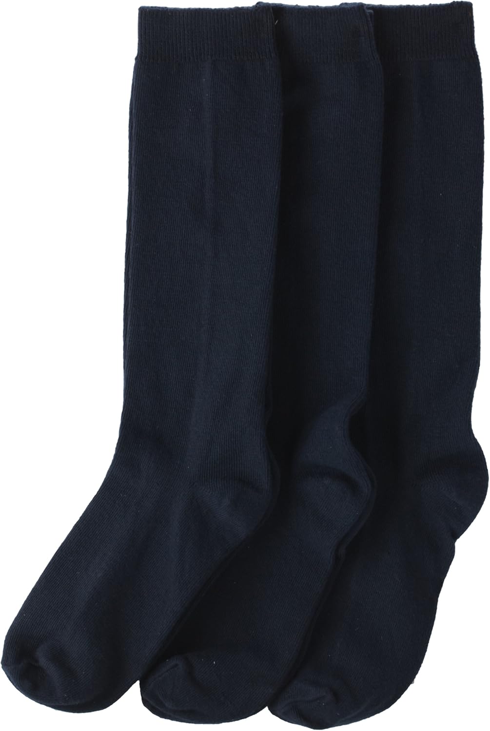 Jefferies Socks Girls' School Uniform Knee-High Sock, Pack of Three: Girls Navy Socks Uniform: Clothing