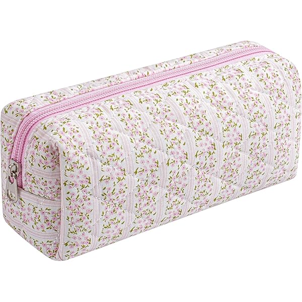 Amazon.com : SoGhhd Small Quilted Cotton Makeup bag, Cute