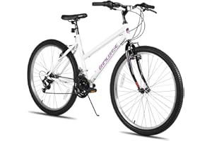 HH HILAND HILAND Bamcbase Womens Mountain Bike, 24 26 Inch 18 Speeds Hybrid Commuter Bicycle for Adults, Sport Hardtail Trail MTB