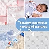 Soft Touch Baby Super Soft Deluxe Comforter Blanket with Satin Ribbons Blue view 3