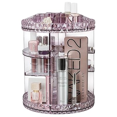 Buy Sorbus Rotating Makeup Organizer 360 Rotating Adjustable Carousel Storage For Cosmetics Toiletries And More Great For Vanity Bathroom Bedroom Closet Kitchen Purple Online In Indonesia B0791k22h5