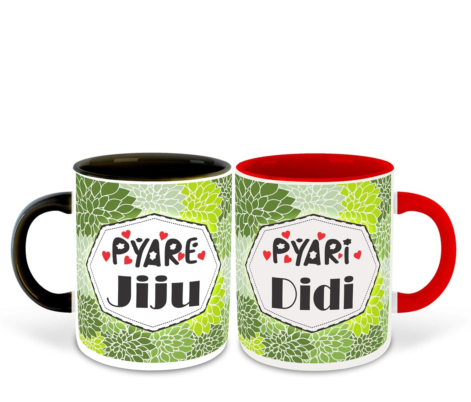 Buy DecorVecor™ Jiju and Didi Inspired Black & Red Inner Colour Set of