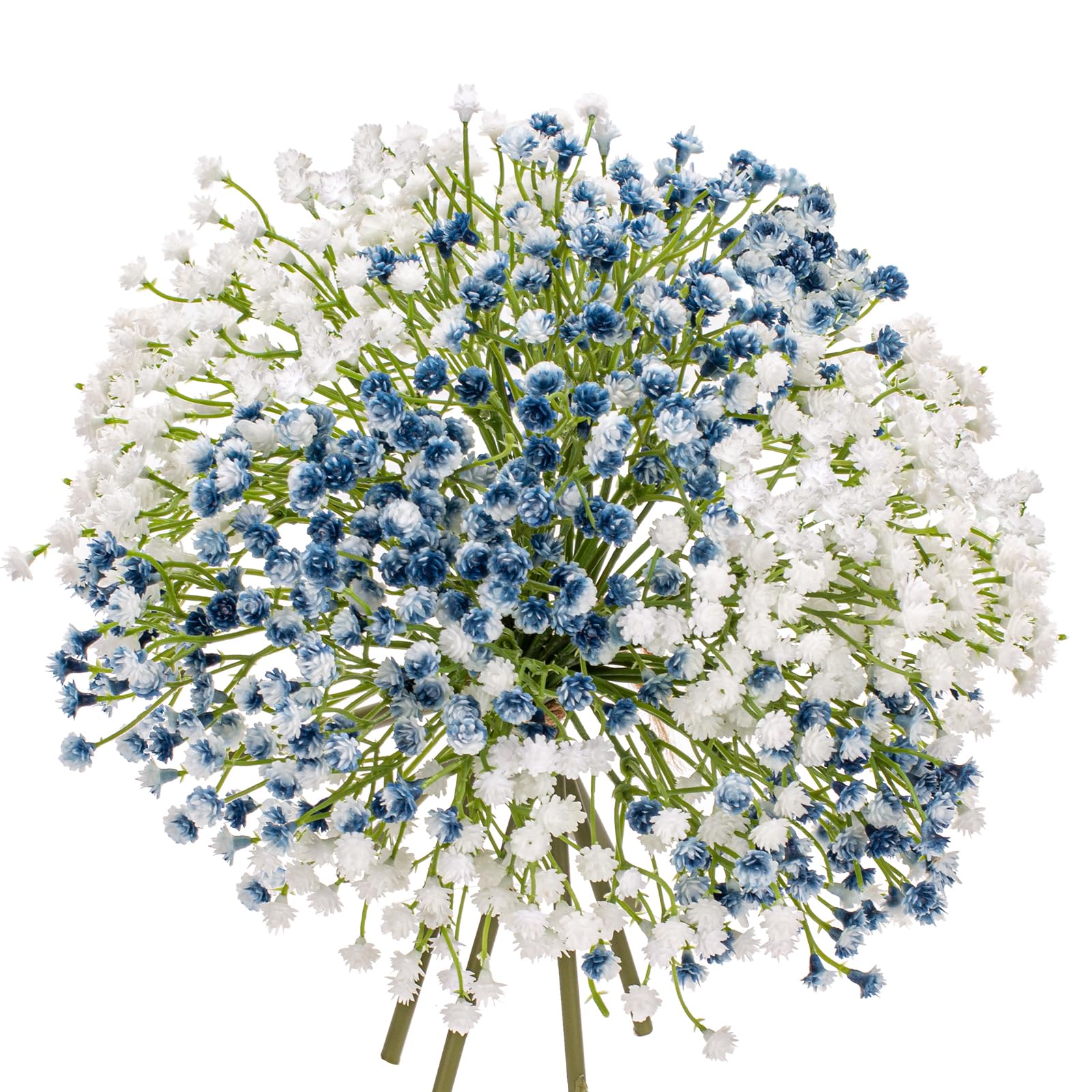 Briful 10 Packs (30pcs) Gypsophila Artificial Flowers White Baby's Breath Fake Flowers, Blue Artificial Flowers White Gypsophila Flower Stems for Floral Arrangement Home Wedding Decor