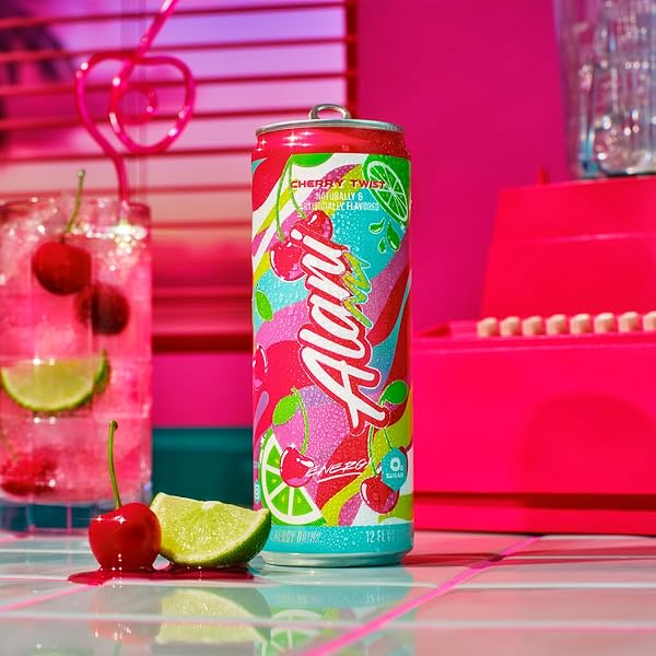 ALANI NU CHERRY TWIST, SUGAR FREE, LOW CALORIE ENERGY DRINKS, 200MG CAFFEINE, BIOTIN, B VITAMINS, ZERO SUGAR, 15 CALORIES, 12 FL OZ CANS, 24 PACK