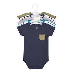 Hudson Baby Unisex Baby Cotton Bodysuits, Basic