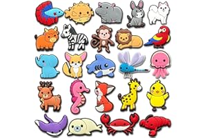 Hedbitoyo 24Pcs Animals Cats Cute Pink Pencil Topper Decoation, Mixed Different Pencil Clips,Bulk Pen Toppers Charm Accessories for Classroom Rewards Prizes for Students (Animals)