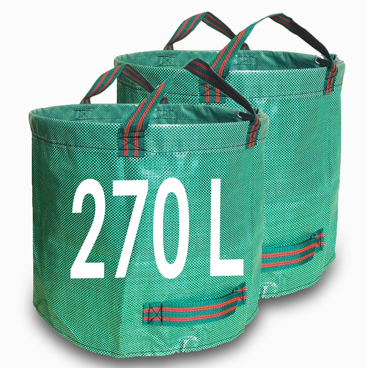 Singwow Garden Waste Bags, Reusable Garden Sacks with Handles, Ideal for Collecting Yard Waste (270L-2pcs)