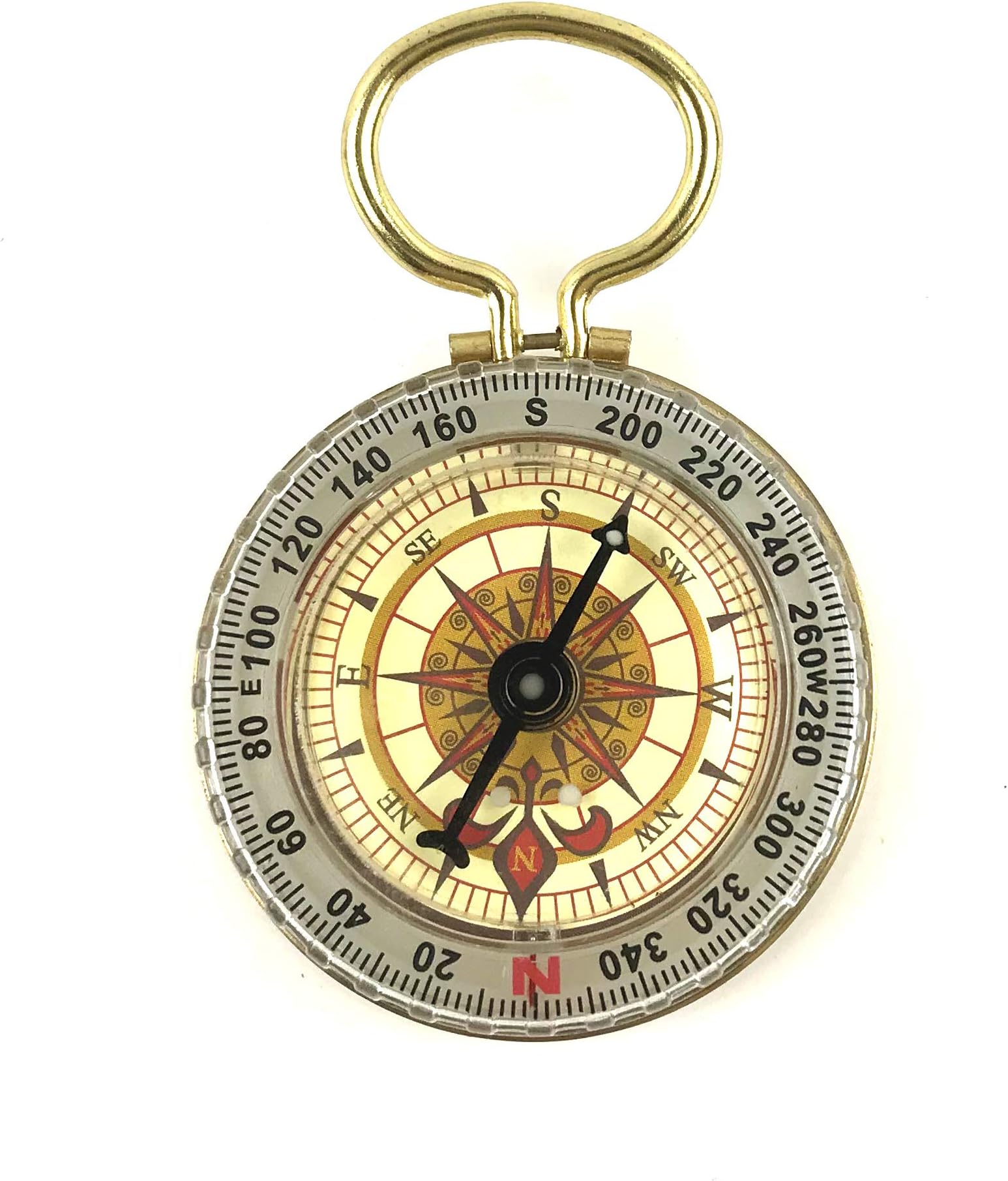 DETUCK(TM Hook Pocket Compass Portable Metal Brass Glow in Dark Compass Navigation for Camping Hiking Hunting Outdoor