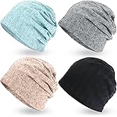 ELLEWIN Cotton Slouchy Beanie Hip-Hop Soft Lightweight Running Beanie Adult Skull Hats Cap for Men Women