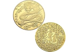 YFSHLZ Chinese Dragon Lucky Coin - Lottery Ticket Scratcher Tool - Good Luck Challenge Coin