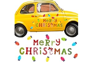Chinco 24 Pcs Christmas Car Reflective Magnets Merry Christmas Car Decorations Lights Bulb Light Xmas Garage Magnet Sticker Accessories Xmas Holiday Fridge Magnet Decorations for Fridge SUV