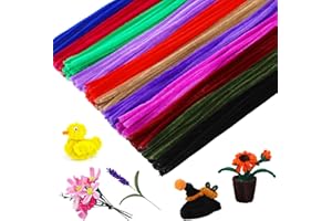 Hssugi Pipe Cleaners, 220PCS Pipe Cleaners Craft Supplies Multi-Colored, 22 Colors Pipe Cleaners Bulk Fuzzy Sticks for DIY Art and Craft Projects Home Decoration