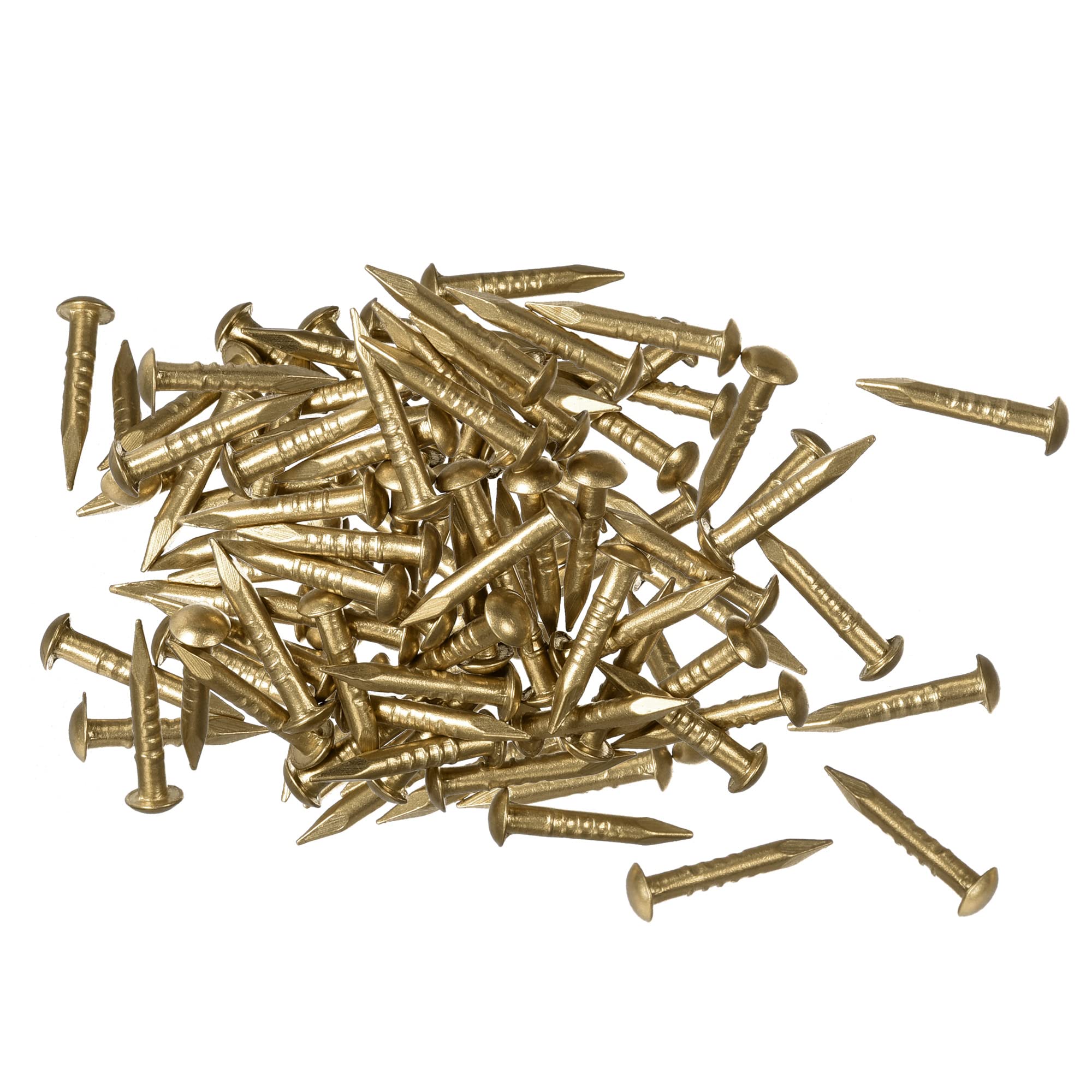sourcing map Small Tiny Brass Nails 1.5x10mm for DIY Decorative Pictures Wooden Boxes Household Accessories 100pcs