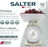 Salter Timeless Mechanical Kitchen Scale 5 kg Capacity Cream view 3