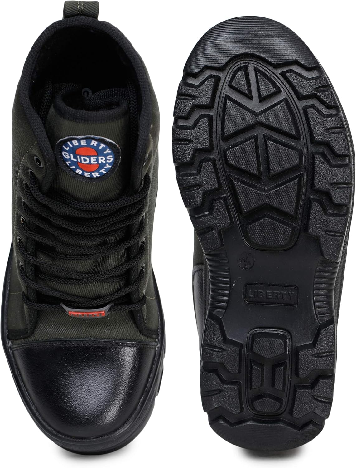 Liberty Gliders Green Canvas Hunter Boots for Mens (army) Smart india