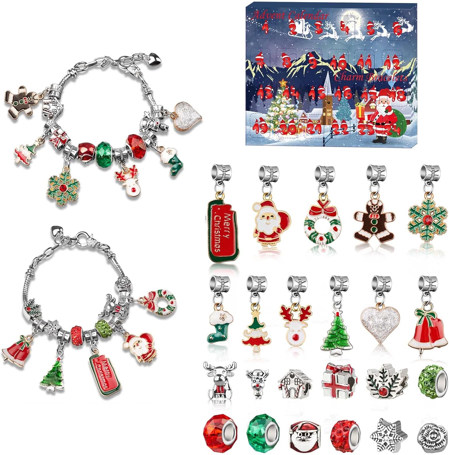 Advent Calendars - LITTARBY Advent Calendar 2023 Girls, Advent Calendars for Kids Countdown to Christmas, 2pcs Charm Bracelet Advent Calendar 2023 for Children Bracelets Making Kit for Teenagers Teens Girl 8-12 & Adults