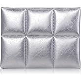 Saysurey Puffy Laptop Sleeve Case 15 Inch 16 Inch, Quilted Puffer Lap top Carrying Case Laptop Sleeve Bag Pillow Bag Compatible with MacBook Air 15 in M4 2025/ MacBook Pro 16 in M4 2024, Silver