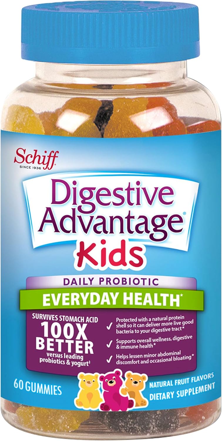 Digestive Advantage Kids Daily Probiotic Gummies, 60 Count