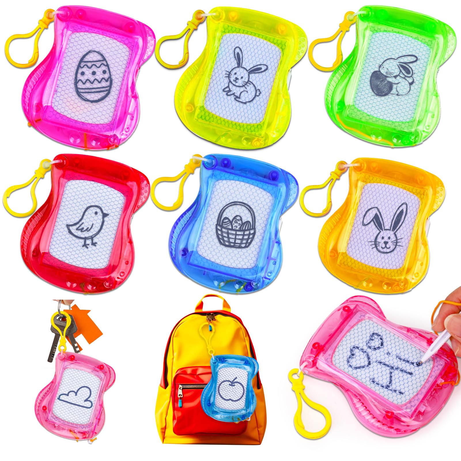 Photo 1 of 16PCS Mini Magnetic Drawing Board Party Favors Bulk for Kids 4-8 8-12 Goodie Treat Bag Easter Basket Stuffers Classroom Treasure Chest Carnival Prizes Box Toys Pinata Filler Birthday Return Gifts