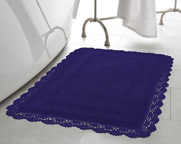 Laura Ashley Gehakelter Baumwolle 24 X 40 Bad Teppich Weiss